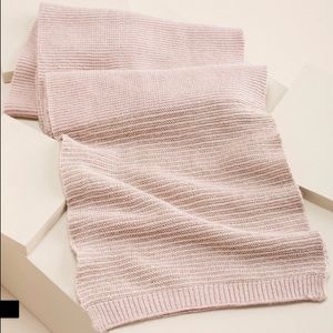 Chico’s metallic knit scarf in blush